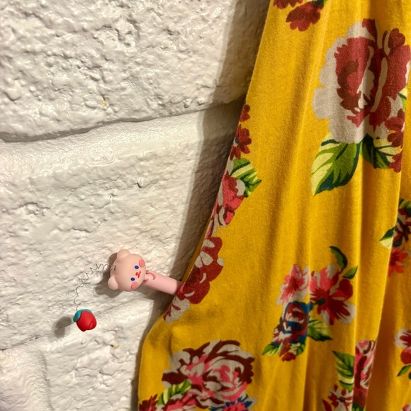 MATILDA JANE Yellow Red Floral Wrap Midi Dress Size XL - Picture 15 of 15